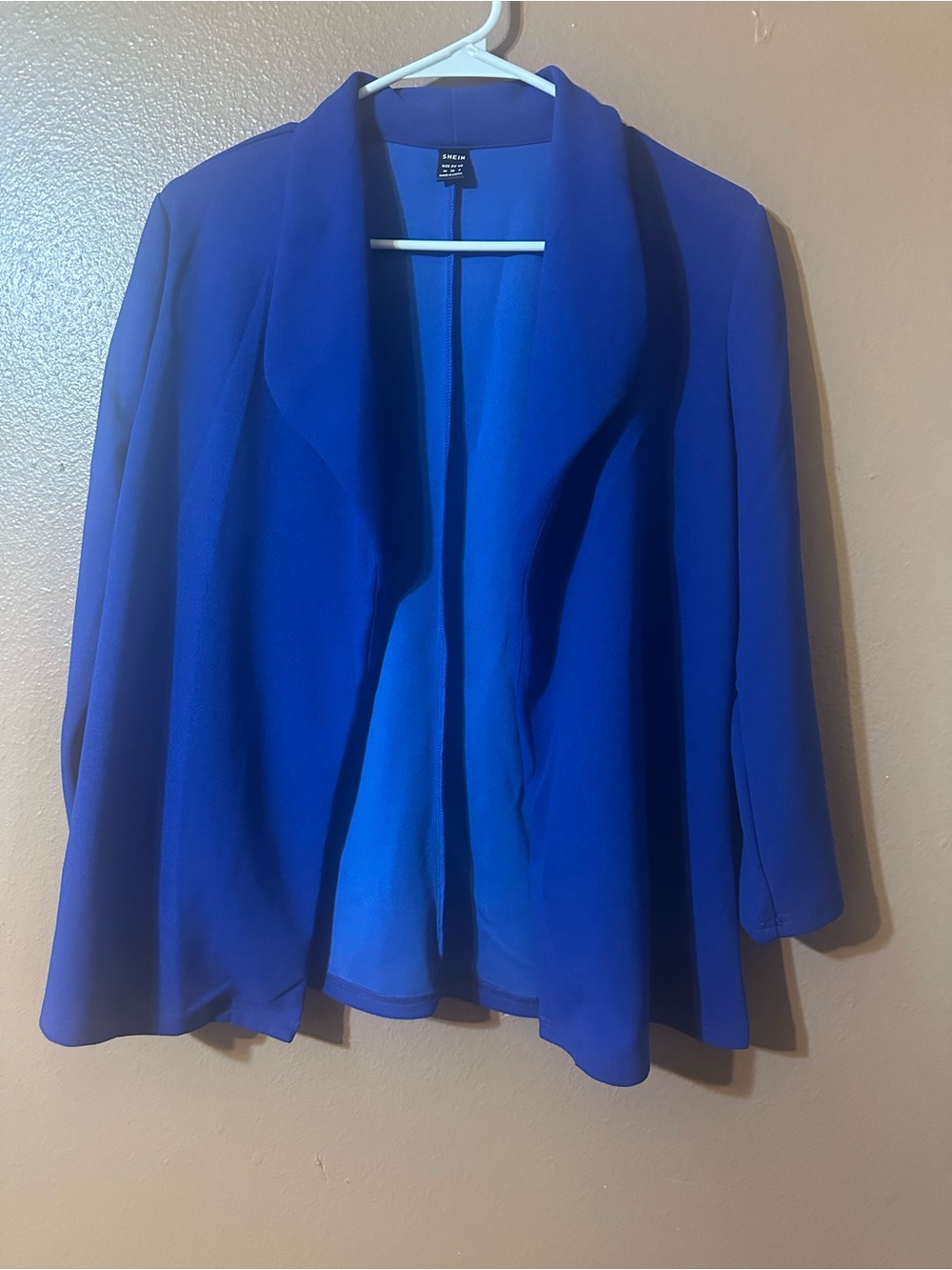 SHEIN Royal Blue Open-Front Blazer Jacket